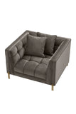 Tufted Gray Accent Chair | Eichholtz Sienna