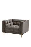 Tufted Gray Accent Chair | Eichholtz Sienna