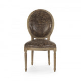 Medallion Leather Side Chair