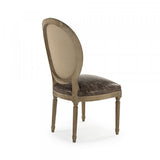 Medallion Leather Side Chair