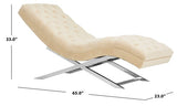 Monroe Chaise W/ Headrest Pillow, Beige