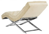 Monroe Chaise W/ Headrest Pillow, Beige