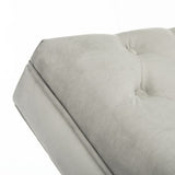 Monroe Chaise W/ Headrest Pillow, Grey / Gold