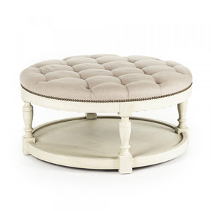 Tammy Ivory Ottoman