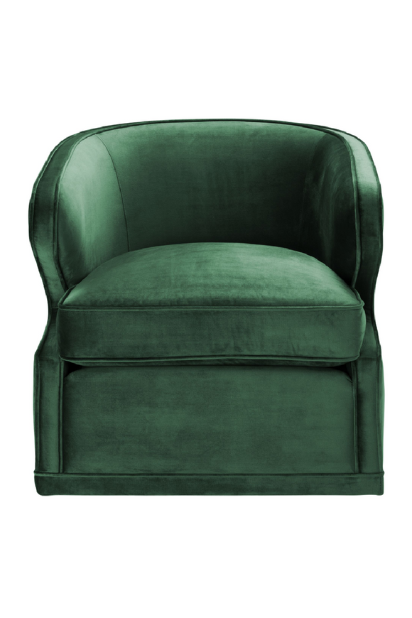 Green Velvet Swivel Chair | Eichholtz Dorset