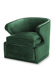 Green Velvet Swivel Chair | Eichholtz Dorset