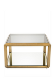 Brass Glass Box Side Table | Eichholtz Callum