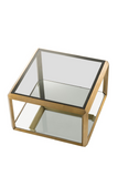 Brass Glass Box Side Table | Eichholtz Callum