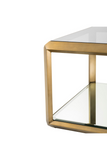 Brass Glass Box Side Table | Eichholtz Callum