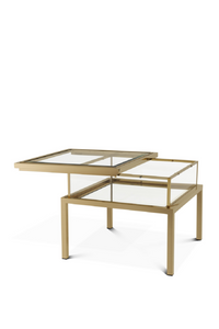 Sliding-Top Brass Side Table | Eichholtz Harvey