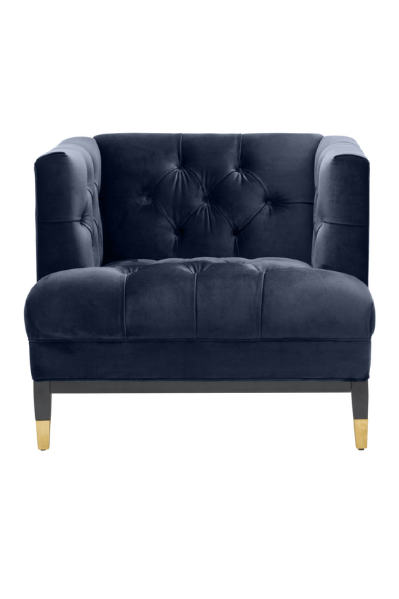 Blue Tufted Cube Chair | Eichholtz Castelle