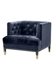 Blue Tufted Cube Chair | Eichholtz Castelle