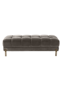 Gray Tufted Upholstered Bench | Eichholtz Sienna