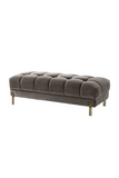 Gray Tufted Upholstered Bench | Eichholtz Sienna