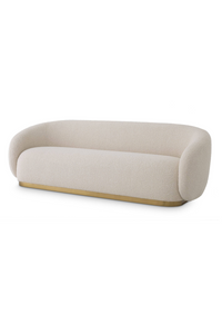 Bouclé Cream Brass Base Sofa | Eichholtz Brice