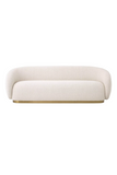 Bouclé Cream Brass Base Sofa | Eichholtz Brice