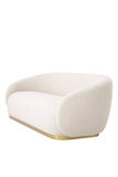 Bouclé Cream Brass Base Sofa | Eichholtz Brice