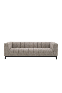 Beige Upholstered Channel Stitched Sofa | Eichholtz Ditmar