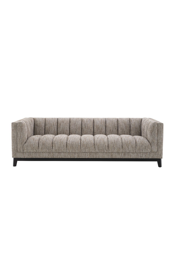 Beige Upholstered Channel Stitched Sofa | Eichholtz Ditmar