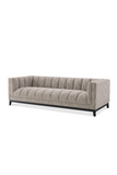 Beige Upholstered Channel Stitched Sofa | Eichholtz Ditmar