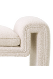 Cream Bouclé Upholstered Bench | Eichholtz Tondo