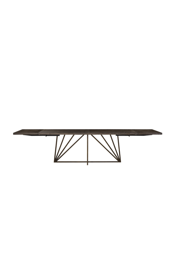 Dark Chocolate Oak Round Dining Table L | Andrew Martin Emerson