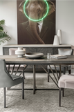 Dark Chocolate Oak Round Dining Table L | Andrew Martin Emerson