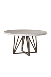 White Concrete Round Dining Table L | Andrew Martin Emerson