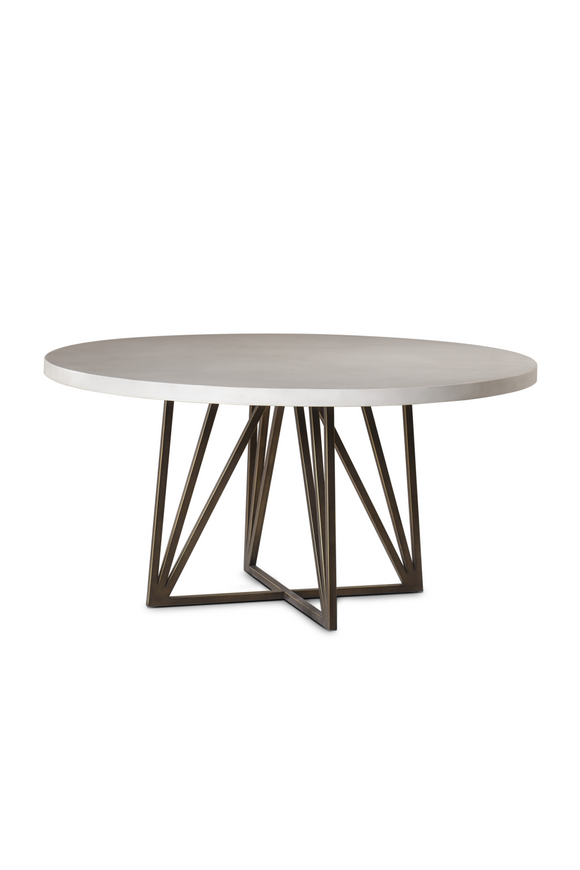 White Concrete Round Dining Table L | Andrew Martin Emerson