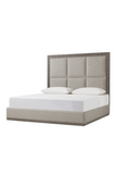 Gray Textured Linen Queen Bed | Andrew Martin Raffles