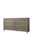 Taupe Oak Six Drawer Dresser | Andrew Martin Claiborne