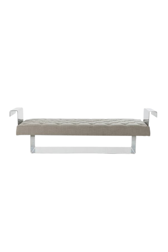 Taupe Linen Tufted Bench | Andrew Martin Vinci