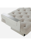 Taupe Linen Tufted Bench | Andrew Martin Vinci