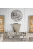 Taupe Linen Tufted Bench | Andrew Martin Vinci