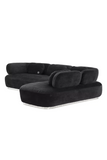 Black L-Shaped Velvet Sofa | Philipp Plein Signature Lounge