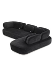 Black L-Shaped Velvet Sofa | Philipp Plein Signature Lounge