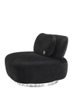 Black Modern Retro Velvet Chair | Philipp Plein Signature