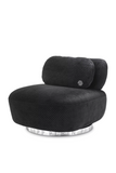 Black Modern Retro Velvet Chair | Philipp Plein Signature